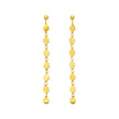 14k Yellow Gold Post Dangle Earrings with Polished Circles