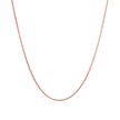 14k Rose Gold Diamond Cut Round Wheat Chain 0.6mm