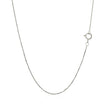 14k White Gold Classic Box Chain 0.45mm