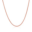 14k Rose Gold Diamond Cut Round Wheat Chain 1.1mm