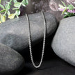 2.1mm 14k White Gold Round Wheat Chain