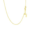 14k Yellow Gold Adjustable Cable Chain 0.9mm