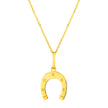 14K Yellow Gold Necklace with Horseshoe