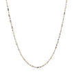 14k White Gold Diamond-Cut Alternating Bead Chain 1.5mm