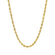 3.0mm 14k Yellow Gold Solid Diamond Cut Rope Chain