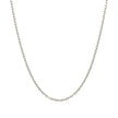 14k White Gold Round Cable Link Chain 1.5mm