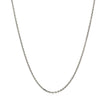14k White Gold Diamond Cut Cable Link Chain 1.4mm