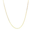 14k Yellow Gold Diamond Cut Cable Link Chain 0.8mm
