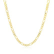 2.8mm 14k Yellow Gold Solid Figaro Chain