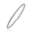Fancy Weave Bangle in 14k White Gold (3.0mm)