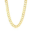 7.0mm 14k Yellow Gold Solid Curb Chain
