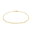 14k Yellow Gold Singapore Bracelet 1.0mm