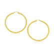 14k Yellow Gold Polished Hoop Earrings (3x30mm)