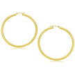 14k Yellow Gold Polished Hoop Earrings (50 mm)