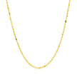 14k Yellow Gold Diamond-Cut Alternating Bead Chain 1.2mm