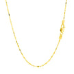 14k Yellow Gold Diamond-Cut Alternating Bead Chain 1.2mm