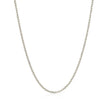 14k White Gold Diamond Cut Cable Link Chain 1.5mm