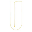 14k Yellow Gold Adjustable Wheat Chain 1.0mm
