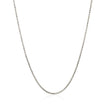 14k White Gold Adjustable Popcorn Chain 1.3mm