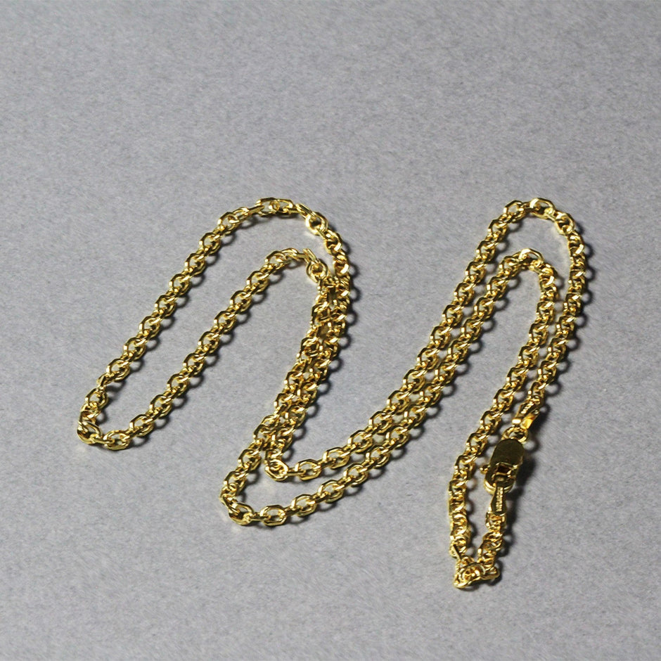 2.3mm 14k Yellow Gold Diamond Cut Cable Link Chain