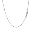 14k White Gold Classic Box Chain 0.8mm