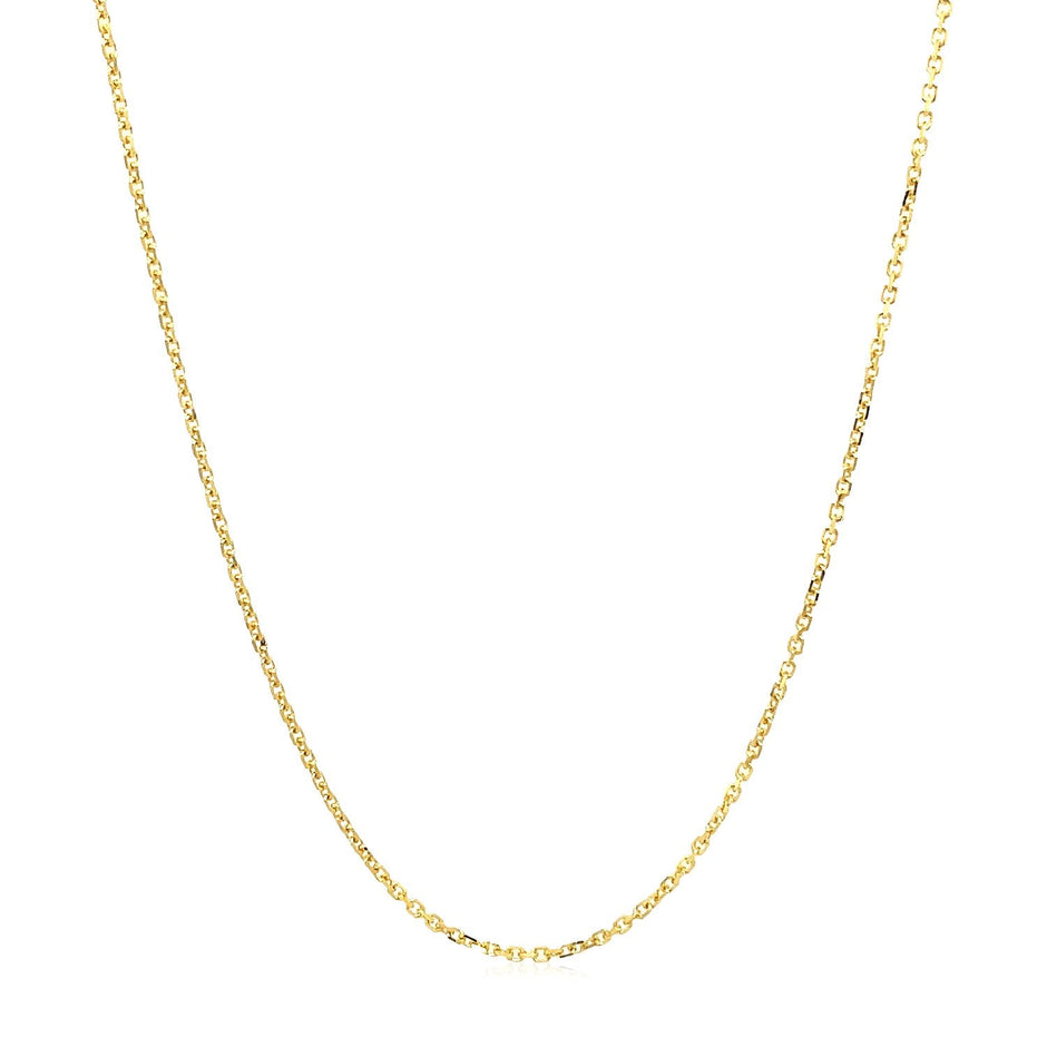 18k Yellow Gold Cable Chain 1.1mm