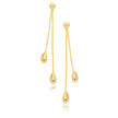 14k Yellow Gold Double Drop Long Earrings