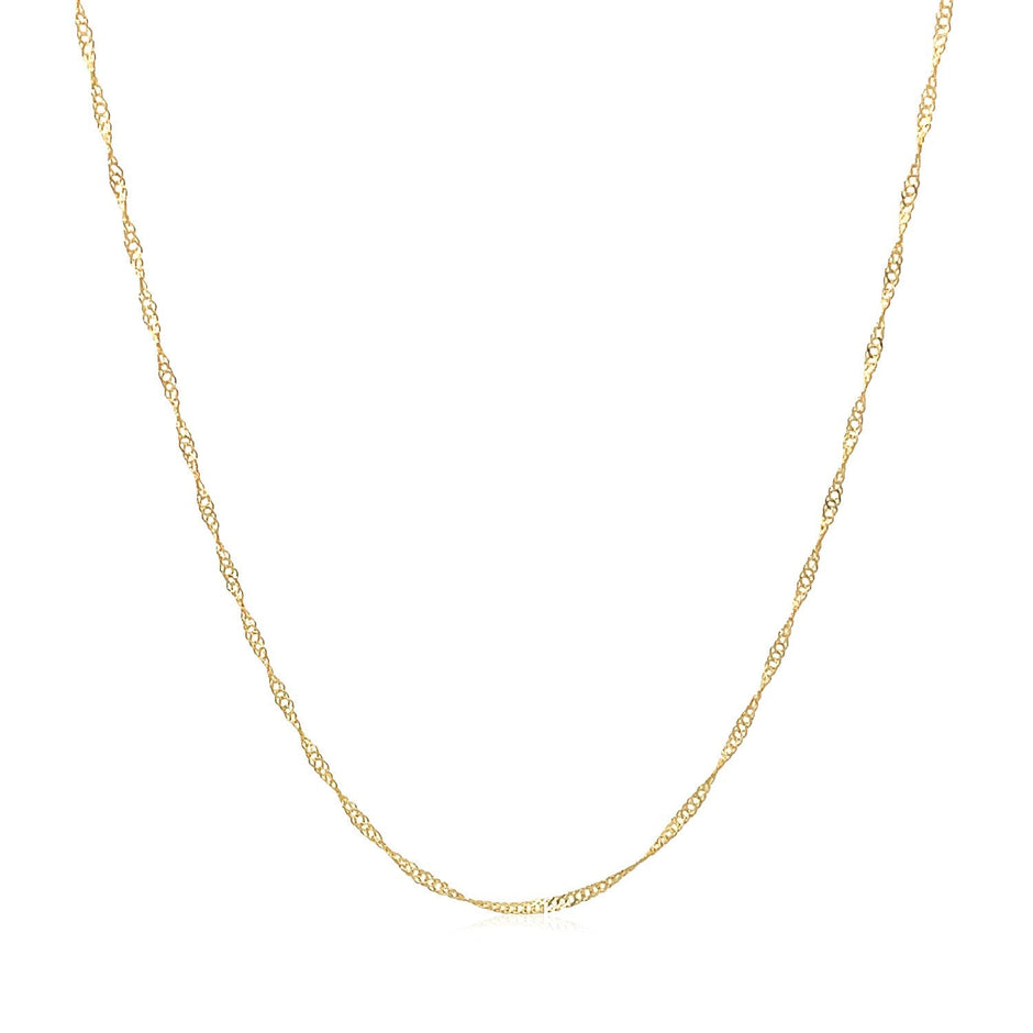 14k Yellow Gold Singapore Chain 0.6mm