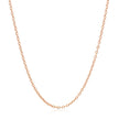 18k Rose Gold Round Oval Link Chain 1.5mm