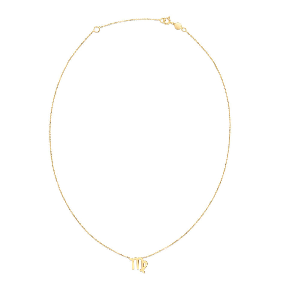 14K Yellow Gold Virgo Necklace