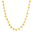 Choker Necklace with Polished Discs in 14k Yellow Gold