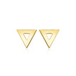 14k Yellow Gold Polished Open Triangle Post Earrings
