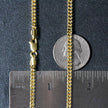 3.2mm 14k Yellow Gold Square Franco Chain