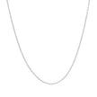 14k White Gold Oval Cable Link Chain 0.6mm