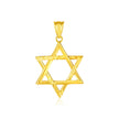 14k Yellow Gold Star of David Pendant