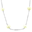 14k White Gold Necklace with White Pearls