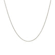 18k White Gold Round Cable Link Chain (0.97 mm)