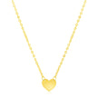 14k Yellow Gold Polished Mini Heart Necklace