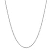 14k White Gold Round Cable Link Chain 1.5mm
