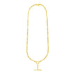 14k Yellow Gold Alternating Oval and Round Chain Necklace with Toggle