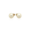 14k Yellow Gold Freshwater Cultured White Pearl Stud Earrings (7.0 mm)