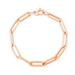 14K Rose Gold Extra Wide Paperclip Chain Bracelet