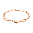 14K Rose Gold Extra Wide Paperclip Chain Bracelet