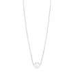 14k White Gold Pearl Solitaire Necklace