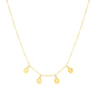 14k Yellow Gold Love Necklace with Circle Drops