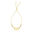 14k Yellow Gold Infinity Motif Adjustable Lariat Bracelet