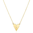 14k Yellow Gold High Polish Elongated Heart Necklace