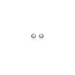 14k White Gold Spherical Stud Earrings (3.0 mm)