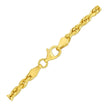 4.0mm 10k Yellow Gold Solid Diamond Cut Rope Bracelet