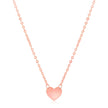 14k Rose Gold Polished Mini Heart Necklace